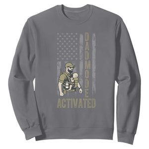 Dad Mode Activated Sweatshirt Tactical Baby Carrier Military Father Amerian Flag
