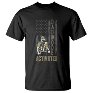 Dad Mode Activated T Shirt Tactical Baby Carrier Military Father Amerian Flag TS14 Black Print Your Wear
