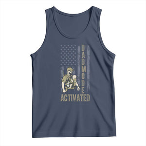 Dad Mode Activated Tank Top Tactical Baby Carrier Military Father Amerian Flag