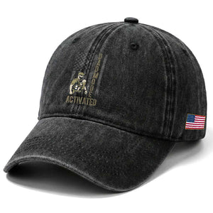 Dad Mode Activated Washed Cotton Baseball Cap Tactical Baby Carrier Military Father Amerian Flag TS14 Print Your Wear