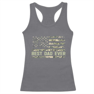 Best Dad Ever Racerback Tank Top Military Dad American Flag Camo