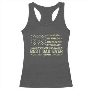 Best Dad Ever Racerback Tank Top Military Dad American Flag Camo