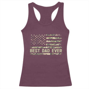 Best Dad Ever Racerback Tank Top Military Dad American Flag Camo