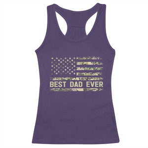 Best Dad Ever Racerback Tank Top Military Dad American Flag Camo