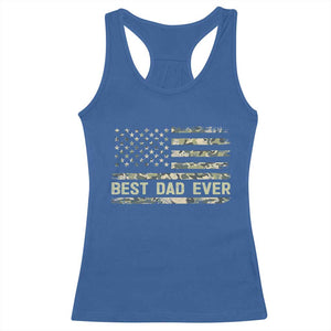 Best Dad Ever Racerback Tank Top Military Dad American Flag Camo