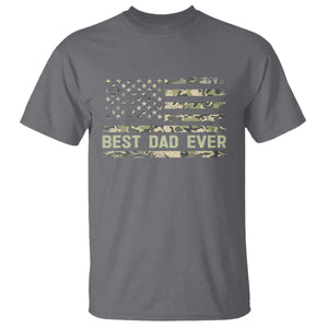 Best Dad Ever T Shirt Military Dad American Flag Camo