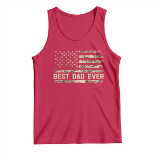 Best Dad Ever Tank Top Military Dad American Flag Camo