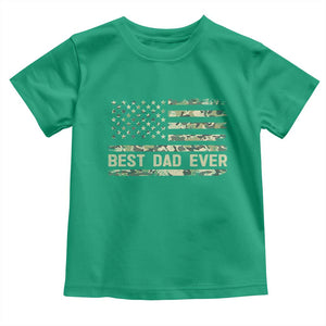 Best Dad Ever Toddler T Shirt Military Dad American Flag Camo