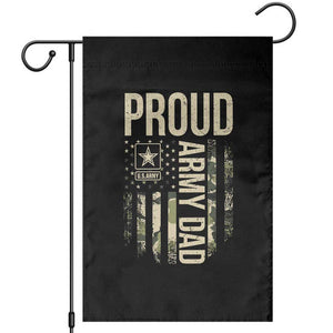 Proud Army Dad Camo American Flag Veteran Gift Garden Flag