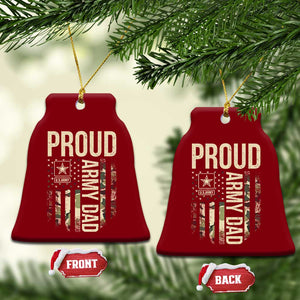 Proud Army Dad Camo American Flag Veteran Gift Ceramic Ornament TS14 Print Your Wear
