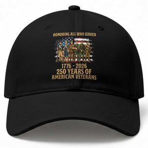 250 Years Anniversary Baseball Cap Patriotic USA Army Us Military
