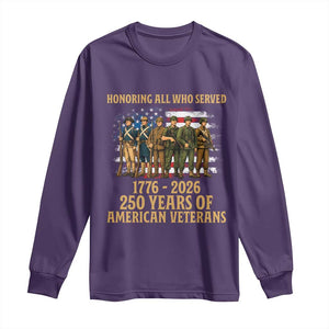 250 Years Anniversary Long Sleeve Shirt Patriotic USA Army Us Military