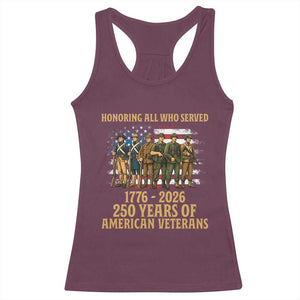 250 Years Anniversary Racerback Tank Top Patriotic USA Army Us Military