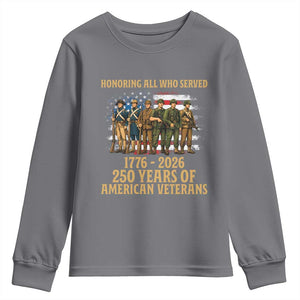 250 Years Anniversary Youth Sweatshirt Patriotic USA Army Us Military