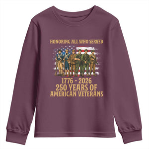 250 Years Anniversary Youth Sweatshirt Patriotic USA Army Us Military