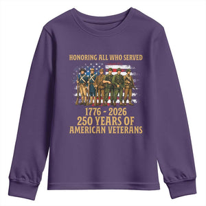 250 Years Anniversary Youth Sweatshirt Patriotic USA Army Us Military