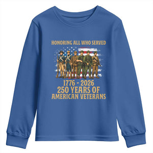 250 Years Anniversary Youth Sweatshirt Patriotic USA Army Us Military