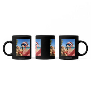 Funny Flamingo Beach Selfie Coffee Mug Christmas in July