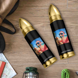 Funny Flamingo Beach Selfie Bullet Tumbler Christmas in July
