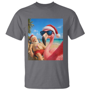 Funny Flamingo Beach Selfie T Shirt Christmas in July