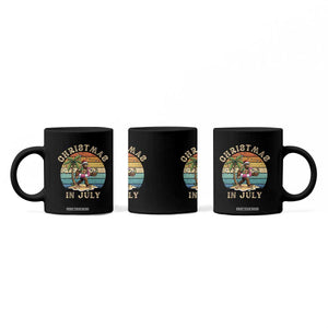 Funny Bigfoot Christmas In July Beach Vacation Coffee Mug