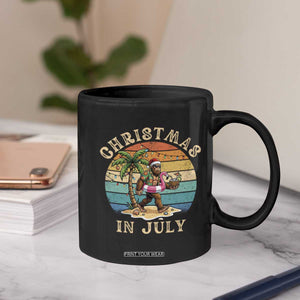 Funny Bigfoot Christmas In July Beach Vacation Coffee Mug