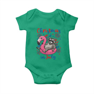 Funny Raccoon Christmas In July 4th of July Baby Onesie TS14 Irish Green Print Your Wear