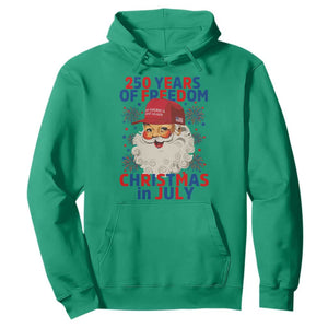 250 Years Of Freedom Hoodie Funny Santa Christmas in July