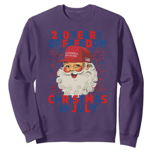 250 Years Of Freedom Sweatshirt Funny Santa Christmas in July