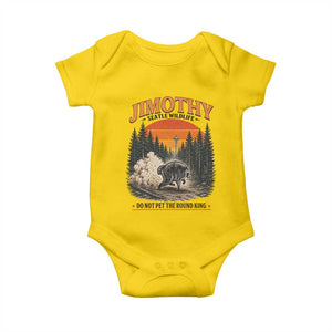 Jimothy Raccoon Seattle Meme Baby Onesie Viral Trash Panda Do Not Pet The Round King