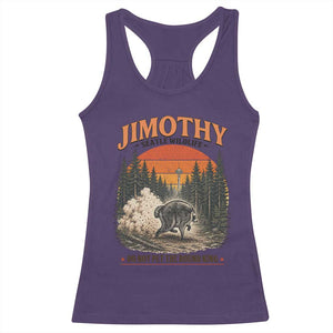 Jimothy Raccoon Seattle Meme Racerback Tank Top Viral Trash Panda Do Not Pet The Round King