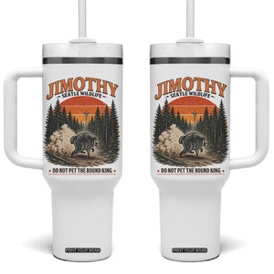 Jimothy Raccoon Seattle Meme Tumbler With Handle Viral Trash Panda Do Not Pet The Round King