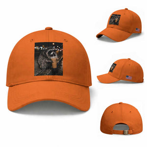 Jimothy Raccoon Seattle Drinking Iced Coffee Meme Baseball Cap Viral Trash Panda Seattle Animal Meme