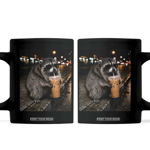 Jimothy Raccoon Seattle Drinking Iced Coffee Meme Coffee Mug Viral Trash Panda Seattle Animal Meme