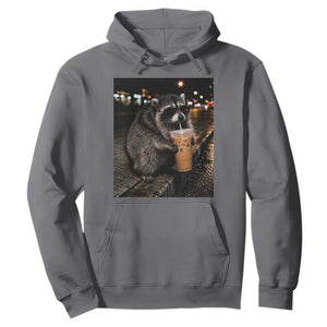 Jimothy Raccoon Seattle Drinking Iced Coffee Meme Hoodie Viral Trash Panda Seattle Animal Meme