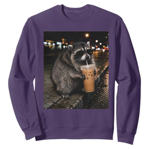 Jimothy Raccoon Seattle Drinking Iced Coffee Meme Sweatshirt Viral Trash Panda Seattle Animal Meme