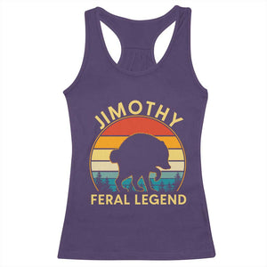 Jimothy Raccoon Seattle Racerback Tank Top Funny Seattle Feral Legend Animal Meme