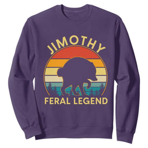 Jimothy Raccoon Seattle Sweatshirt Funny Seattle Feral Legend Animal Meme