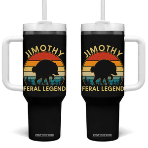 Jimothy Raccoon Seattle Tumbler With Handle Funny Seattle Feral Legend Animal Meme