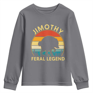 Jimothy Raccoon Seattle Youth Sweatshirt Funny Seattle Feral Legend Animal Meme