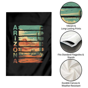 Arizona Desert Cactus Saguaro National Park Retro Garden Flag