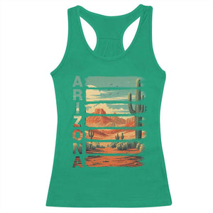 Arizona Desert Cactus Saguaro National Park Retro Racerback Tank Top