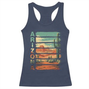 Arizona Desert Cactus Saguaro National Park Retro Racerback Tank Top