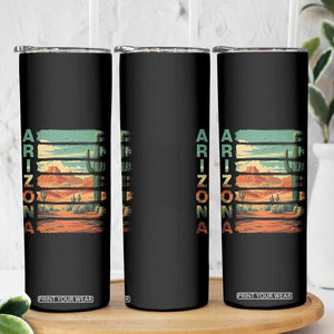Arizona Desert Cactus Saguaro National Park Retro Skinny Tumbler