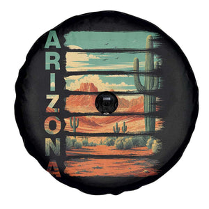 Arizona Desert Cactus Saguaro National Park Retro Spare Tire Cover