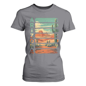 Arizona Desert Cactus Saguaro National Park Retro T Shirt For Women