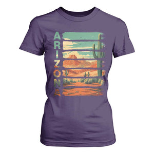 Arizona Desert Cactus Saguaro National Park Retro T Shirt For Women