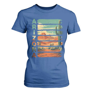 Arizona Desert Cactus Saguaro National Park Retro T Shirt For Women