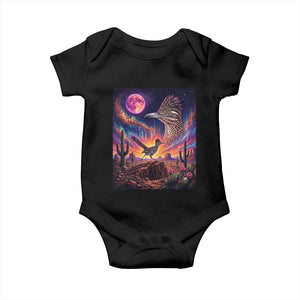 Arizona Roadrunner Vintage Desert Moon Retro Cactus Baby Onesie 90s Southwest Wildlife Bird Animal Lover