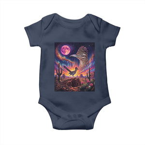 Arizona Roadrunner Vintage Desert Moon Retro Cactus Baby Onesie 90s Southwest Wildlife Bird Animal Lover